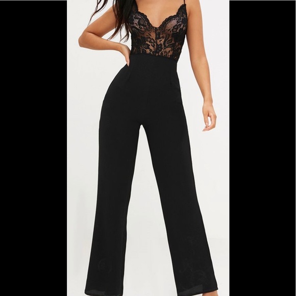 PrettyLittleThing Pants - PRETTYLITTLETHING wide leg stretch jumpsuit 2
